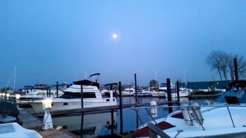 Bay Harbor Marina Moon glow